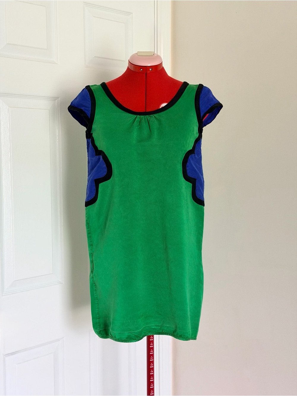 RARE Y2K Archival vintage Cynthia Rowley Colorblock Silk Tunic Mini Dress Top 0